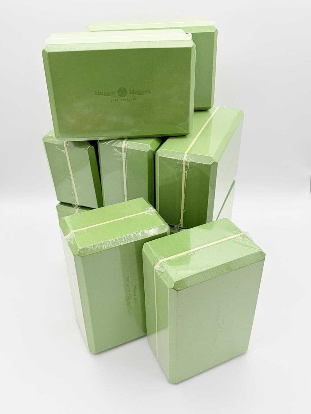 Yoga Blocks Hugger Mugger Green EVA Foam 4 Inch NEW Sealed Pilates Props